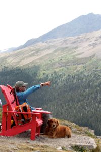 A casual seat to view Athabasca Glacier