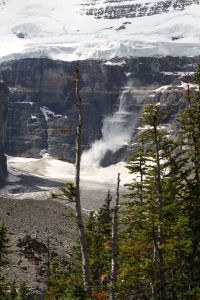 While we were taking in the stunning views a loud boom and we got to witness an ice fall.