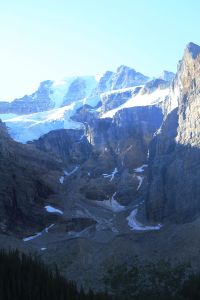 Hike above Lake Louise where you view 6 glaciers: Aberdeen, Upper Lefroy, Lower Lefroy, Upper Victoria, Lower Victoria and Pope's.