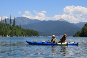 Jake and I on Hungry Horse, outside of Glacier National Park. .